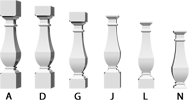 Arcadian Baluster Styles